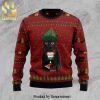 Black Cat Cute Face Knitted Ugly Christmas Sweater