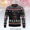 Black Cat Falalala Knitted Ugly Christmas Sweater