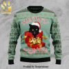 Black Cat Meomy Christmas And A Happy Purr Year Knitted Ugly Christmas Sweater
