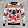 Black Cat Hello Darkness My Old Friend Knitted Ugly Christmas Sweater
