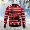 Black Cat Ho Ho Ho Knitted Ugly Christmas Sweater