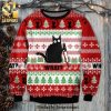 Black Cat Inside Tree Knitted Ugly Christmas Sweater