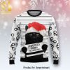 Black Cat Noel Tree Knitted Ugly Christmas Sweater