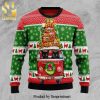 Black Cat Lightstring Premium Knitted Ugly Christmas Sweater