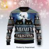 Black Cat Meowy Catmas Knitted Ugly Christmas Sweater