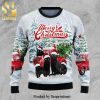 Black Cat Meowy Xmas Tree Knitted Ugly Christmas Sweater