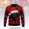 Black Cat Piss Me Off Knitted Ugly Christmas Sweater