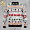 Black Cat Pine Tree Knitted Ugly Christmas Sweater