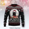 Black Cat Six Feet Knitted Ugly Christmas Sweater