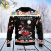 Black Cat Sleigh To Death Star Knitted Ugly Christmas Sweater