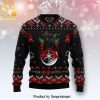 Black Cat With Noel Hat Knitted Ugly Christmas Sweater