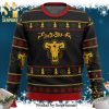 Black Cat Vintage Flower Knitted Ugly Christmas Sweater