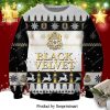 Black Velvet Canadian Whisky Logo Christmas Pattern Knitted Ugly Christmas Sweater