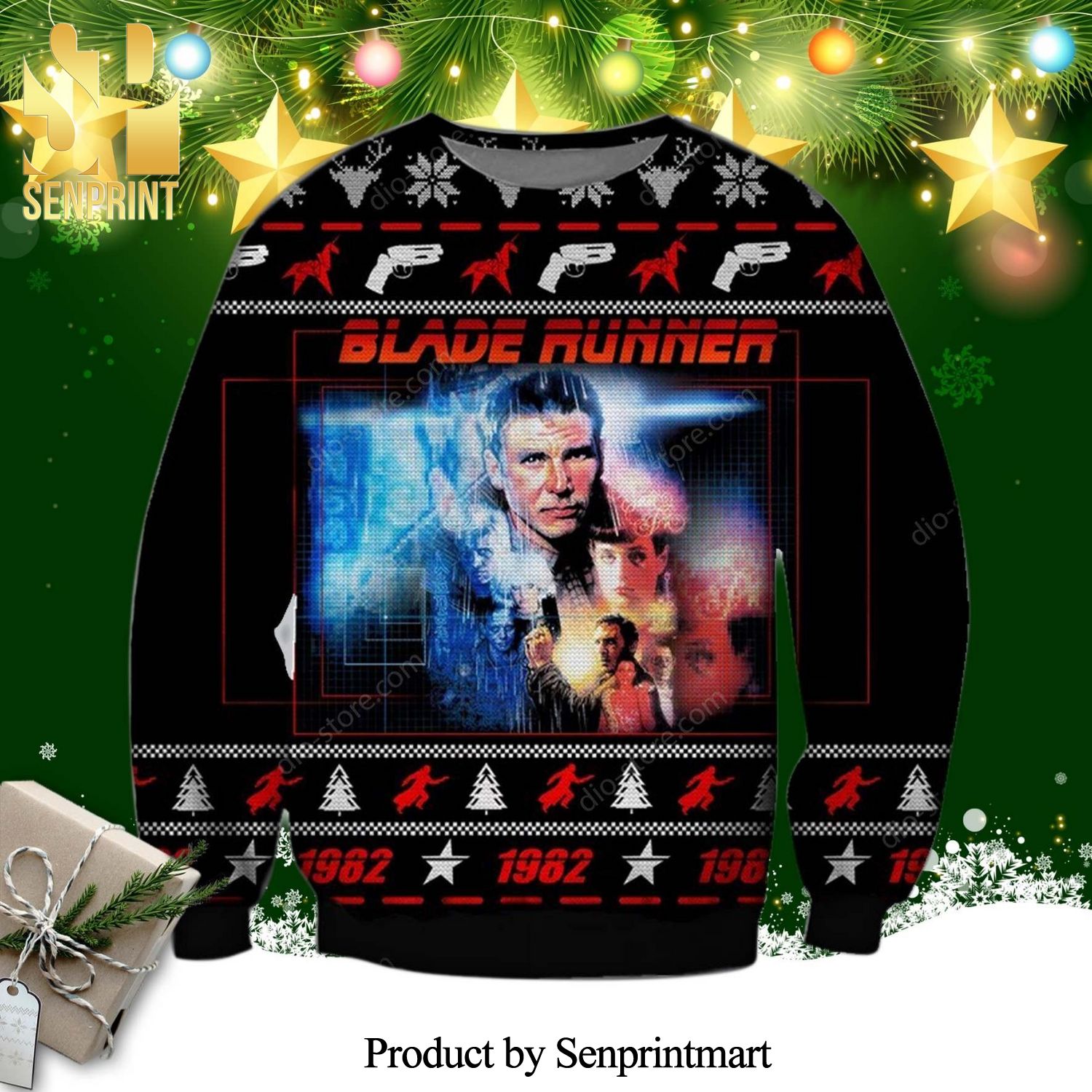 Blade Runner Knitted Ugly Christmas Sweater