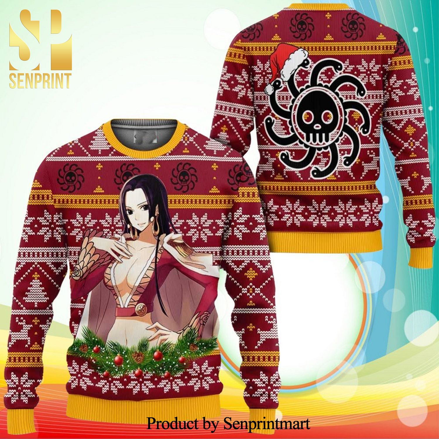 Boa Hancock One Piece Anime Knitted Ugly Christmas Sweater