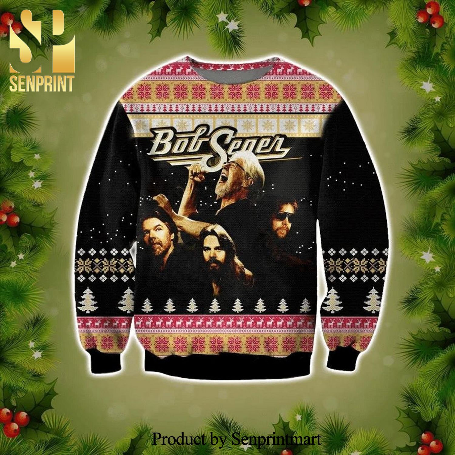 Bob Seger Knitted Ugly Christmas Sweater