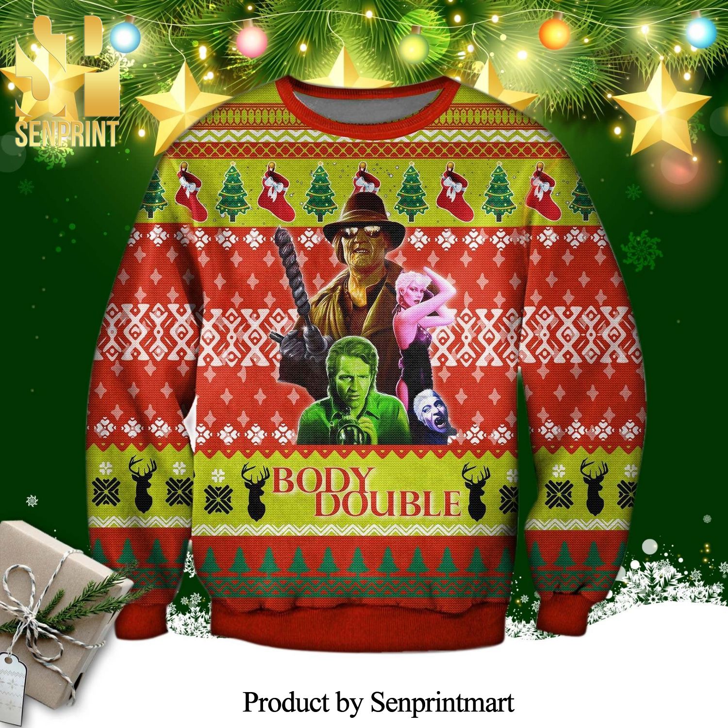 Body Double Movie Knitted Ugly Christmas Sweater