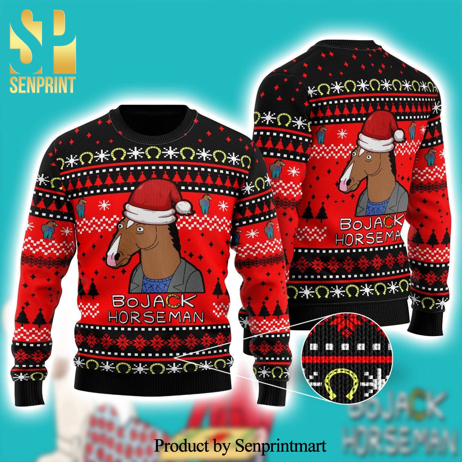 Bojack Horseman Comedy Knitted Ugly Christmas Sweater