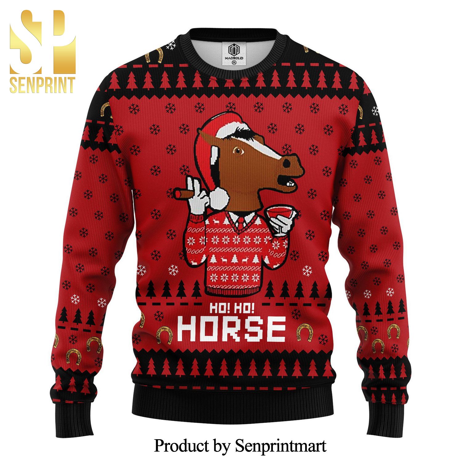 Bojack Horseman The Guardian Ho Ho Ugly Christmas Sweater3D Shirt
