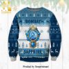 Bombay Sapphire Whisky Pine Tree Knitted Ugly Christmas Sweater – Blue