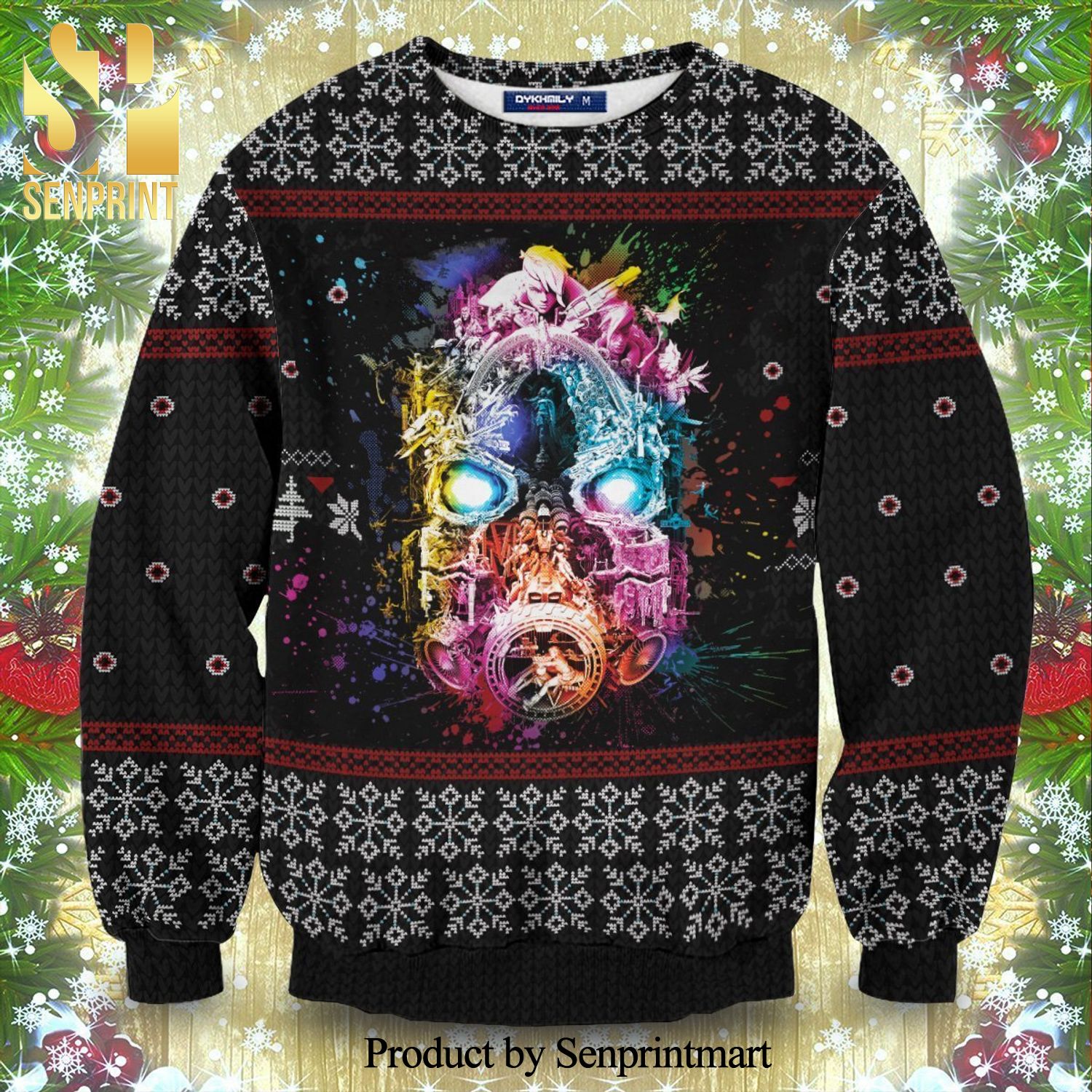 Borderlands Psycho Game Knitted Ugly Christmas Sweater