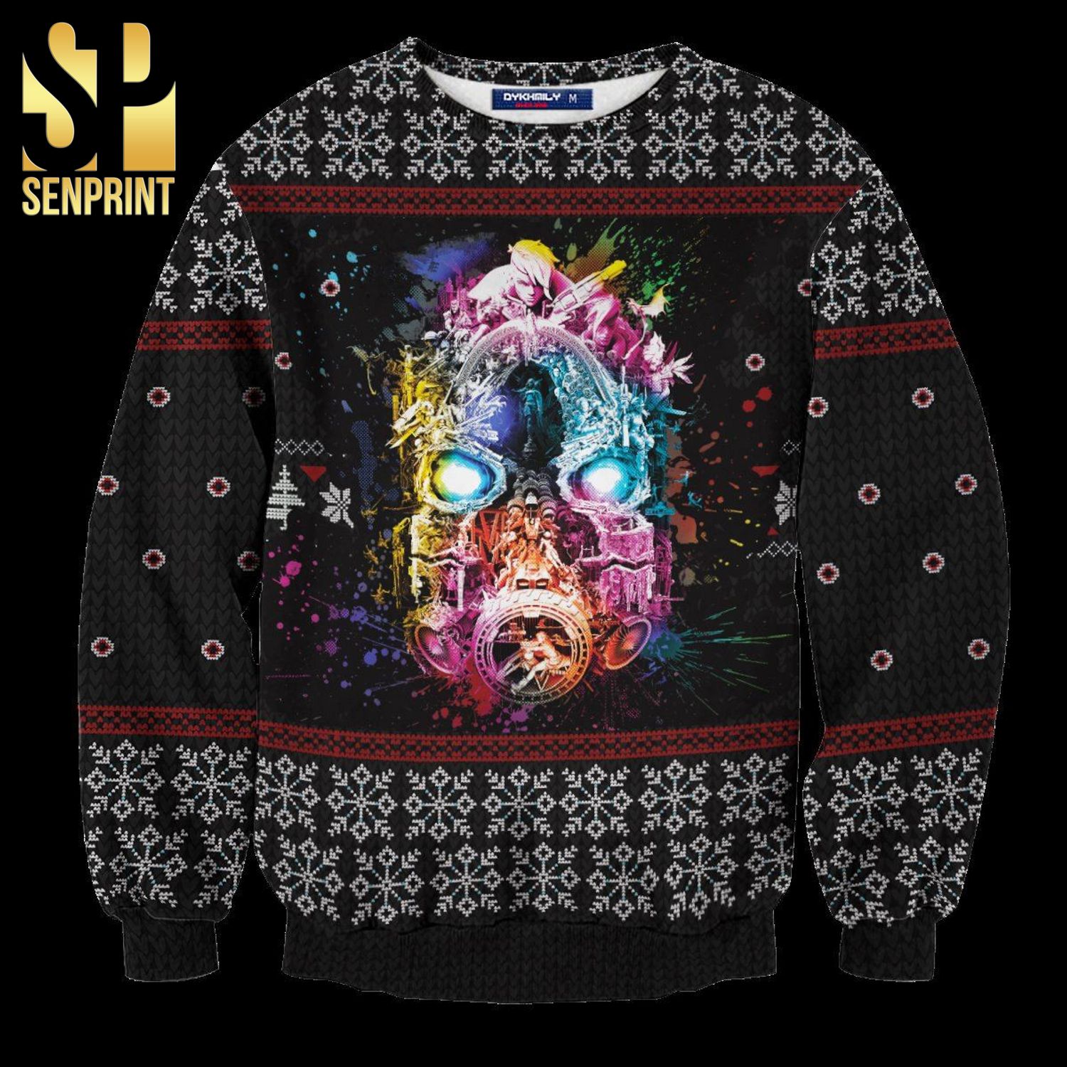 Borderlands Psycho Game Poster Knitted Ugly Christmas Sweater