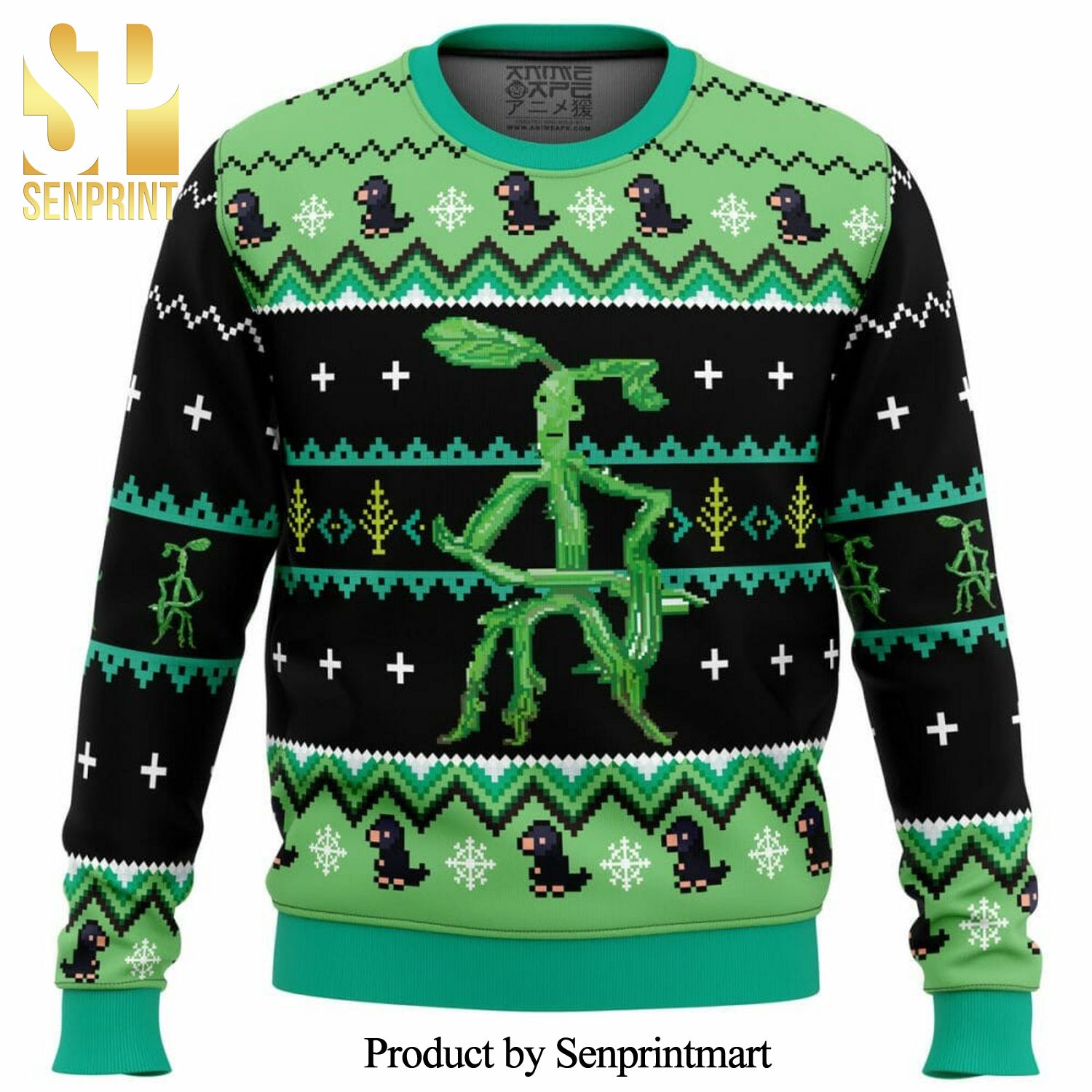 Bowtruckle Fantastic Beasts Knitted Ugly Christmas Sweater