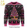 Brocade Motifs Wool Knitted Ugly Christmas Sweater