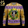 Bud Light Drinker Bells Drinker Bells Drinking All The Way Knitted Ugly Christmas Sweater