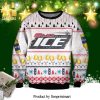 Bud Ice Snowflake And Pine Tree Pattern Knitted Ugly Christmas Sweater – White
