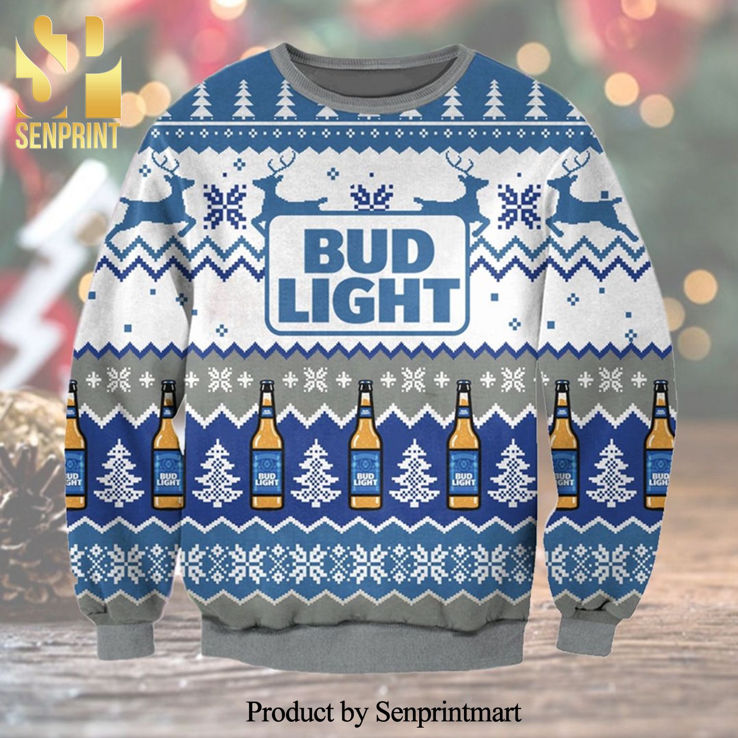 Bud Light Knitted Ugly Christmas Sweater