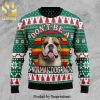 Bud Light Snowflakes Pattern Knitted Ugly Christmas Sweater – Blue
