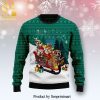 Bulldogs Easily Distracted Pine Tree Knitted Ugly Christmas Sweater