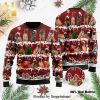 Bulldogs Easily Distracted Pine Tree Knitted Ugly Christmas Sweater