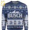 Busch Beer Product Of USA Knitted Ugly Christmas Sweater