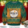 Busch Latte Logo Snowflake Pattern Knitted Ugly Christmas Sweater – Blue