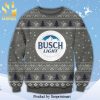 Busch Light Beer Knitted Ugly Christmas Sweater