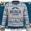 Busch Light Drinker Bells Drinking All The Way Knitted Ugly Christmas Sweater