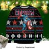 Captain America Costume Marvel Knitted Ugly Christmas Sweater