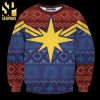 Captain Marvel Sign Protector Of Christmas Skies Knitted Ugly Christmas Sweater