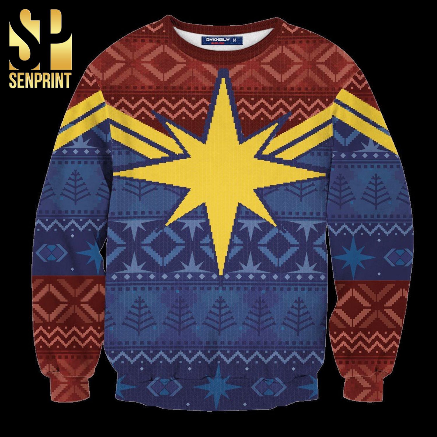Captain Marvel Knitted Ugly Christmas Sweater