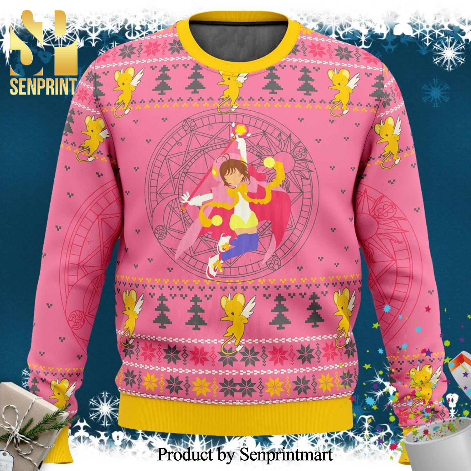 Cardcaptor Sakura Sailor Moon Manga Anime Knitted Ugly Christmas Sweater