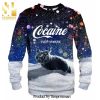 Cat Cocaine Snow Premium Knitted Ugly Christmas Sweater