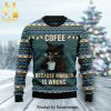 Cat Cocaine Snow Premium Knitted Ugly Christmas Sweater