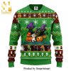 Cat Dear Santa Knitted Ugly Christmas Sweater