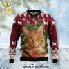 Cat Dear Santa Knitted Ugly Christmas Sweater