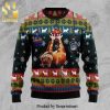 Cat Ho Ho Ho Knitted Ugly Christmas Sweater