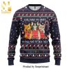 Cat Meowy Christmas Knitted Ugly Christmas Sweater