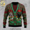 Cat Pocket Knitted Ugly Christmas Sweater