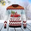 Cat Purple Pattern Knitted Ugly Christmas Sweater